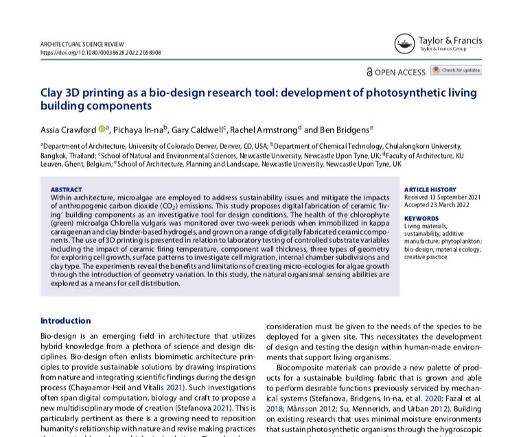 Dr. Pichaya In-na Published in Architectural Science Review